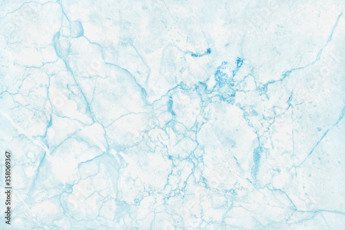 Blue pastel marble texture background, natural tile stone floor.