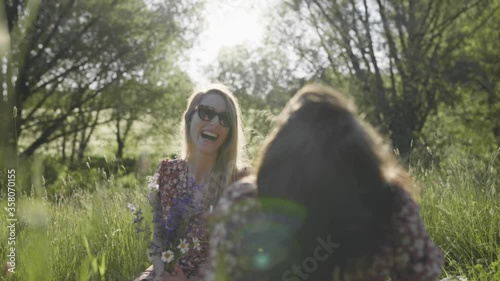 young woman laughs heartily
