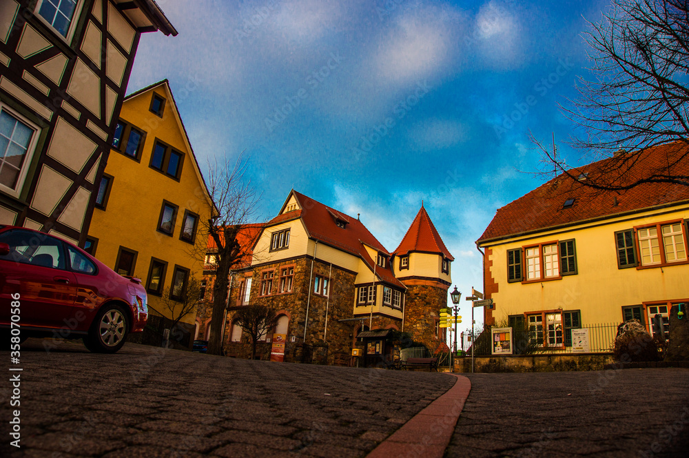 quiet street of the old German city