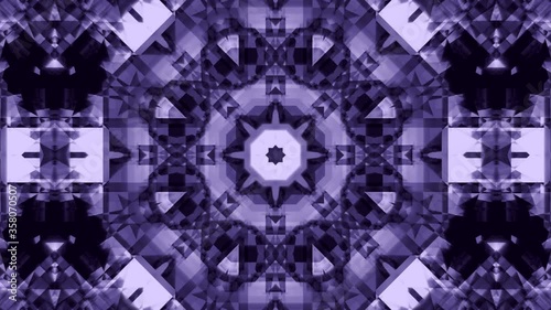 Diamond kaleidoscope background with dynamic loop animation
