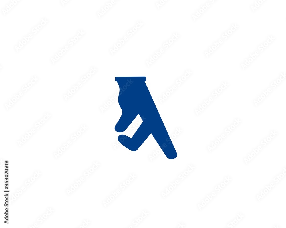 finger glove run vector finger glove run vector
