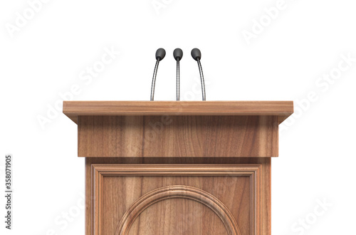 Fotografie Wooden Speech Lecturn