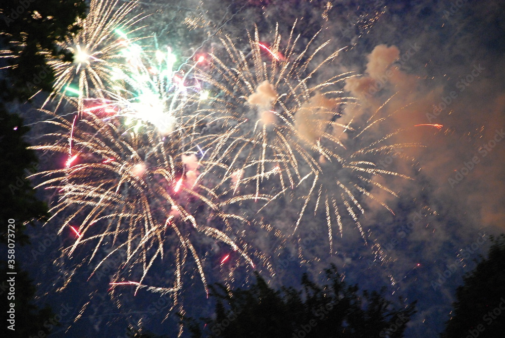 Fototapeta premium Feuerwerk, 4. Juli, Washington D.C.