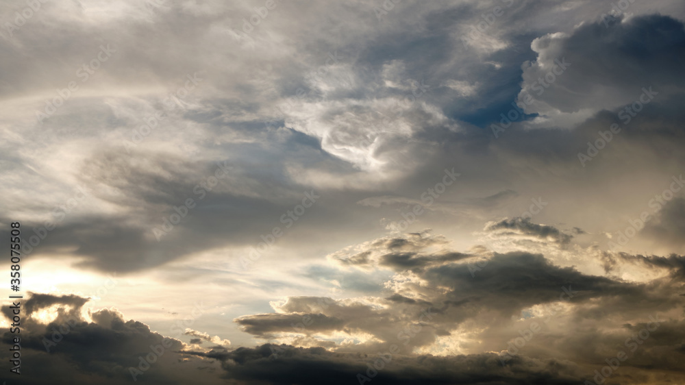 Dramatic sky and clouds background
