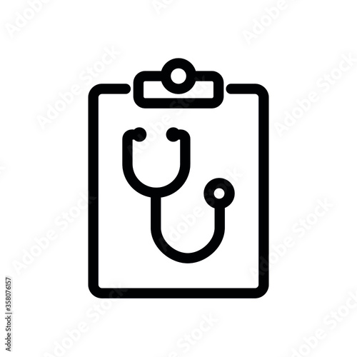 E-Health line flat vector icon for mobile application, button and website design. Illustration isolated on white background. EPS 10 design, logo, app, infographic.