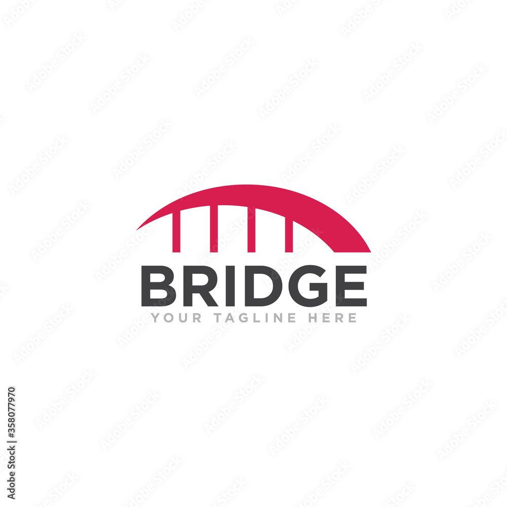 Bridge Construction Logo Icon Design Vector Bridge Construction Logo Icon Design Vector