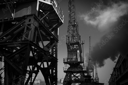 Bristol, UK, 23rd February 2019, Fairburn Steam Crane on Wapping Wharf at M Shed museum photo