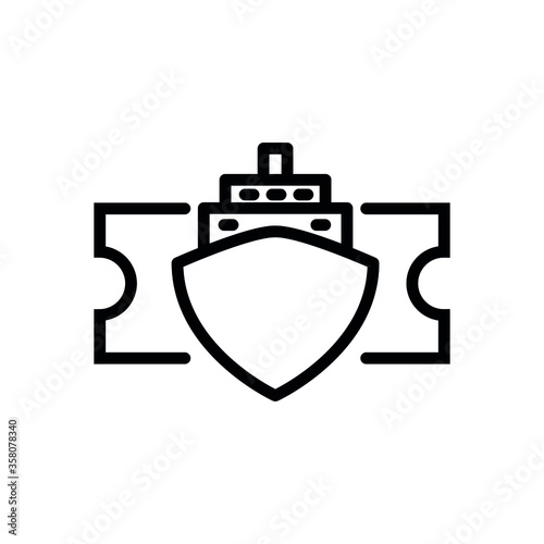 Ticket Service line flat vector icon for mobile application, button and website design. Illustration isolated on white background. EPS 10 design, logo, app, infographic.