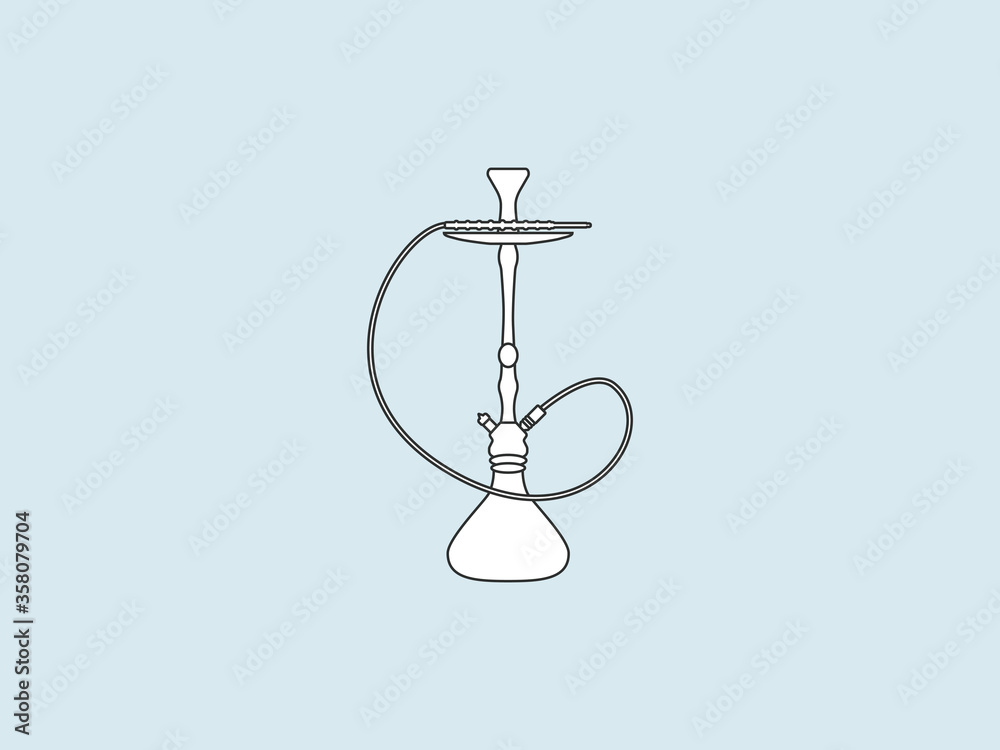 Hookah, smoking, tobacco icon. Vector illustration, flat design. Hookah, smoking, tobacco icon. Vector illustration, flat design.