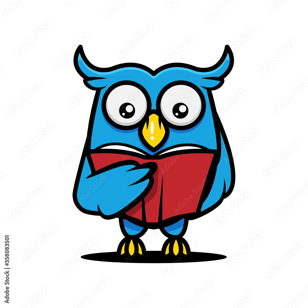 Cute owl mascot design, education related Cute owl mascot design, education related