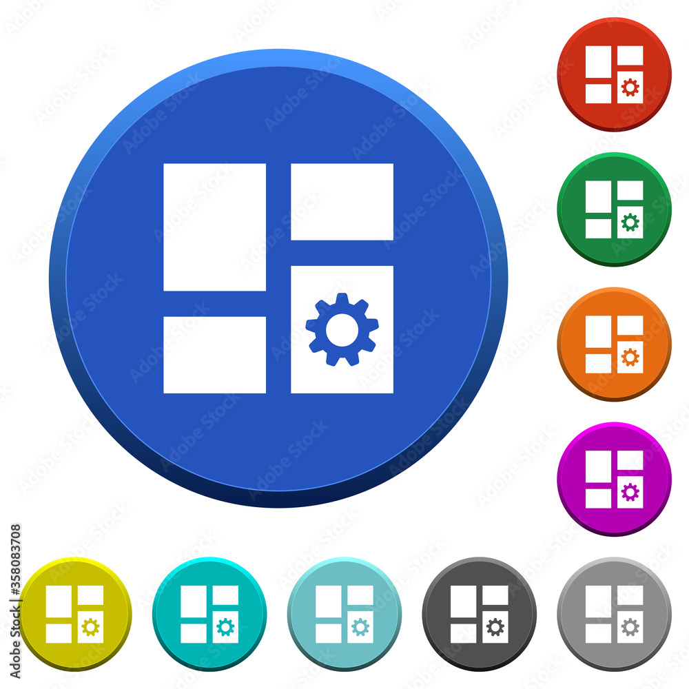 Dashboard settings beveled buttons Dashboard settings beveled buttons