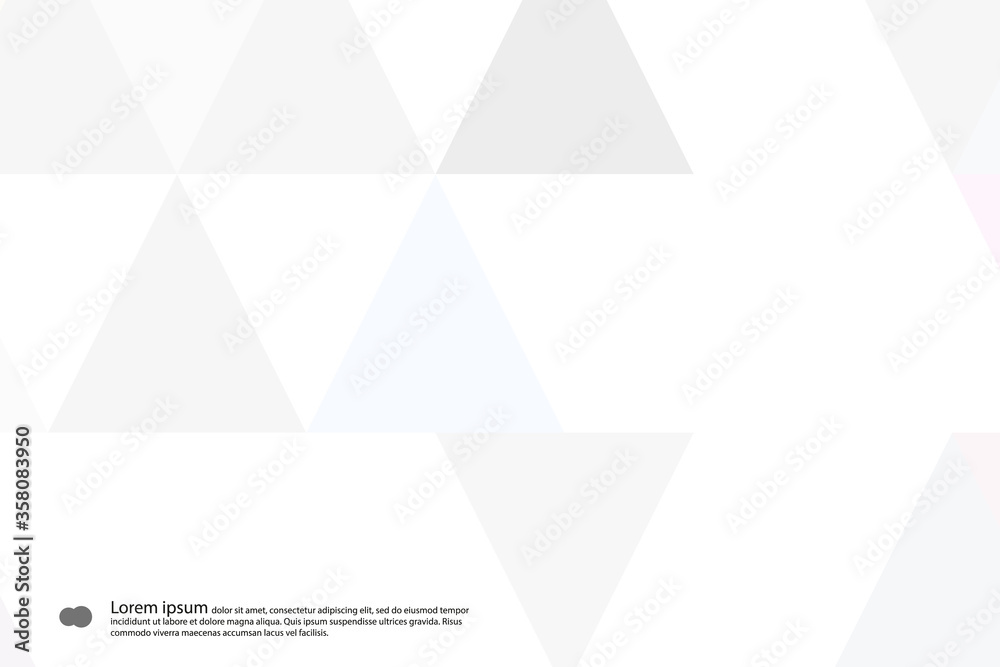 Light gray background with a triangle. Vector graphics.