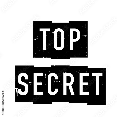 Black vector grunge stamp TOP SECRET