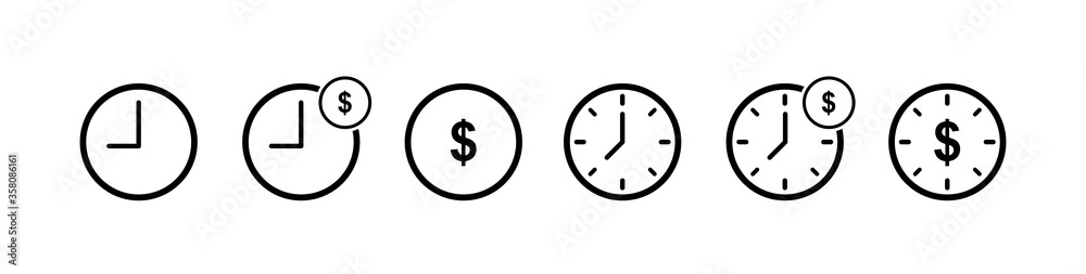 Time is money icon. Business and finance management icon .Time is money , business and finance . Vector illustration Time is money icon. Business and finance management icon .Time is money , business and finance . Vector illustration