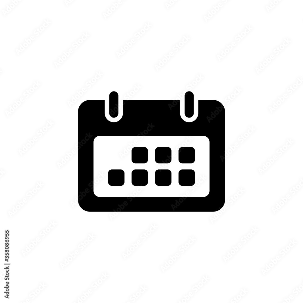Calendar Icon Flat Vector Illustration Design
