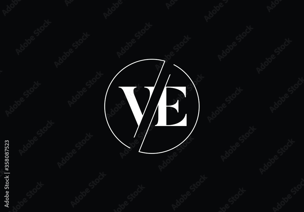 Initial Monogram Letter V E Logo Design Vector Template. V E Letter Logo Design Initial Monogram Letter V E Logo Design Vector Template. V E Letter Logo Design