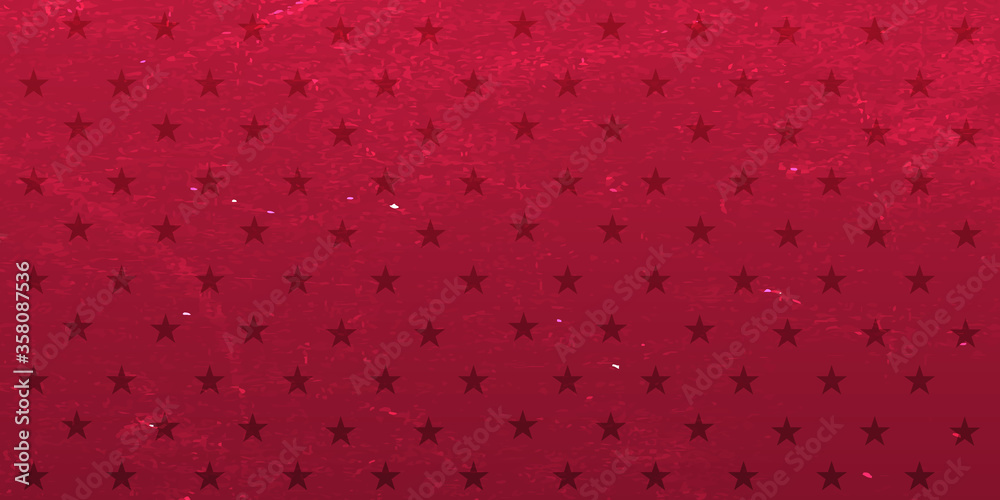 Red background with stars. Vector grange illustration. - obrazy, fototapety, plakaty 