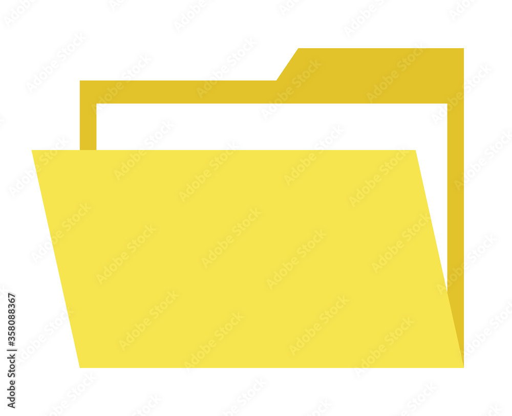 Yellow paper document online web button isolated on white. Vector folder icon, data storage symbol, computer portfolio sign. Archive with information Yellow paper document online web button isolated on white. Vector folder icon, data storage symbol, computer portfolio sign. Archive with information