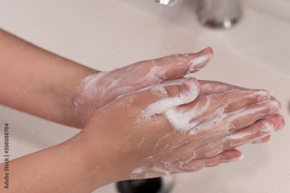 washing hands with soap washing hands with soap