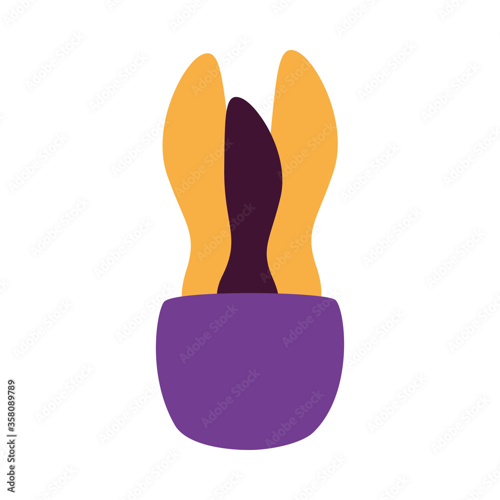 Isolated plant inside pot vector design Isolated plant inside pot vector design