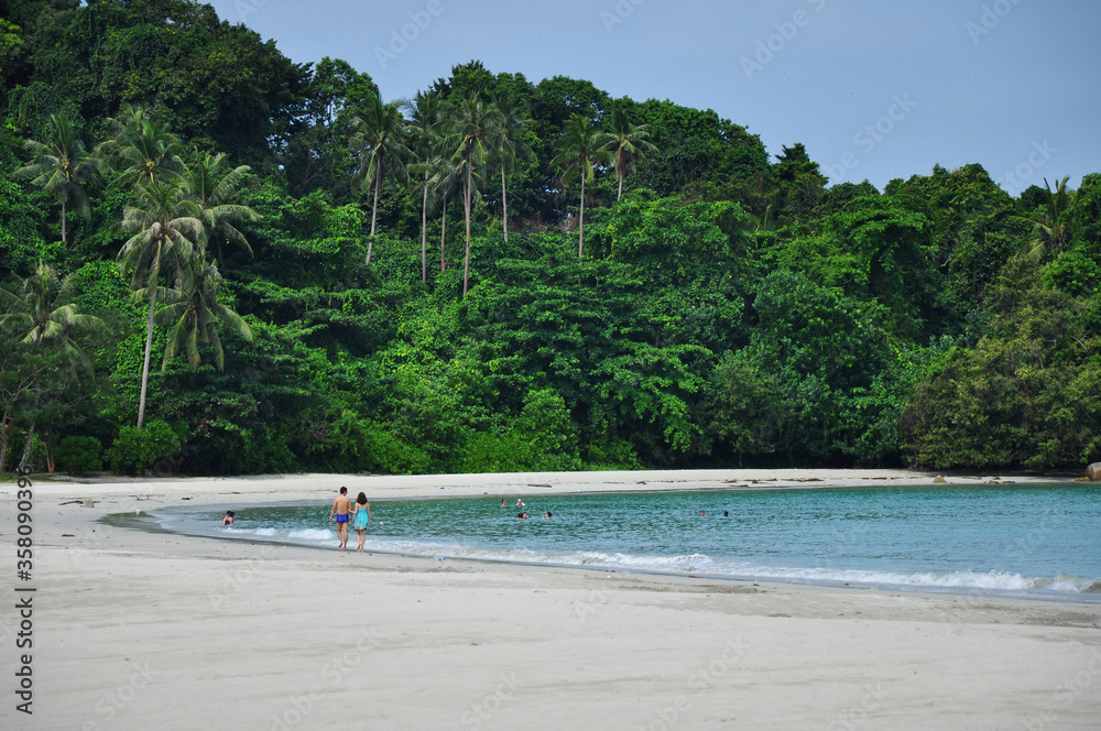 Blue beach in Bintan, Indonesia
