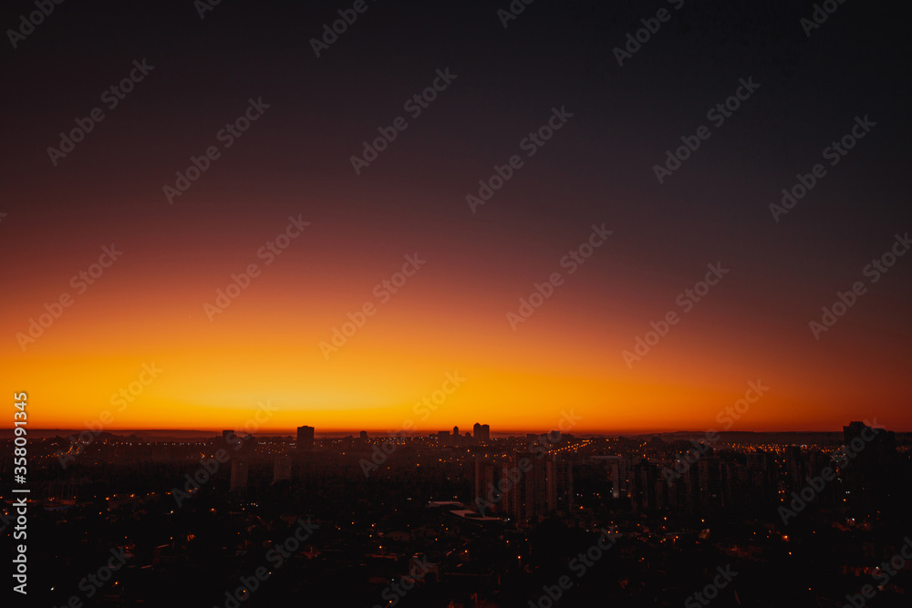 Dawn in the big city Ribeirao Preto - Brazil