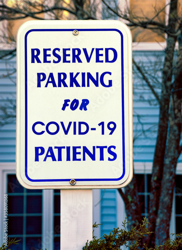 COVID-19 Patient Parking Sign