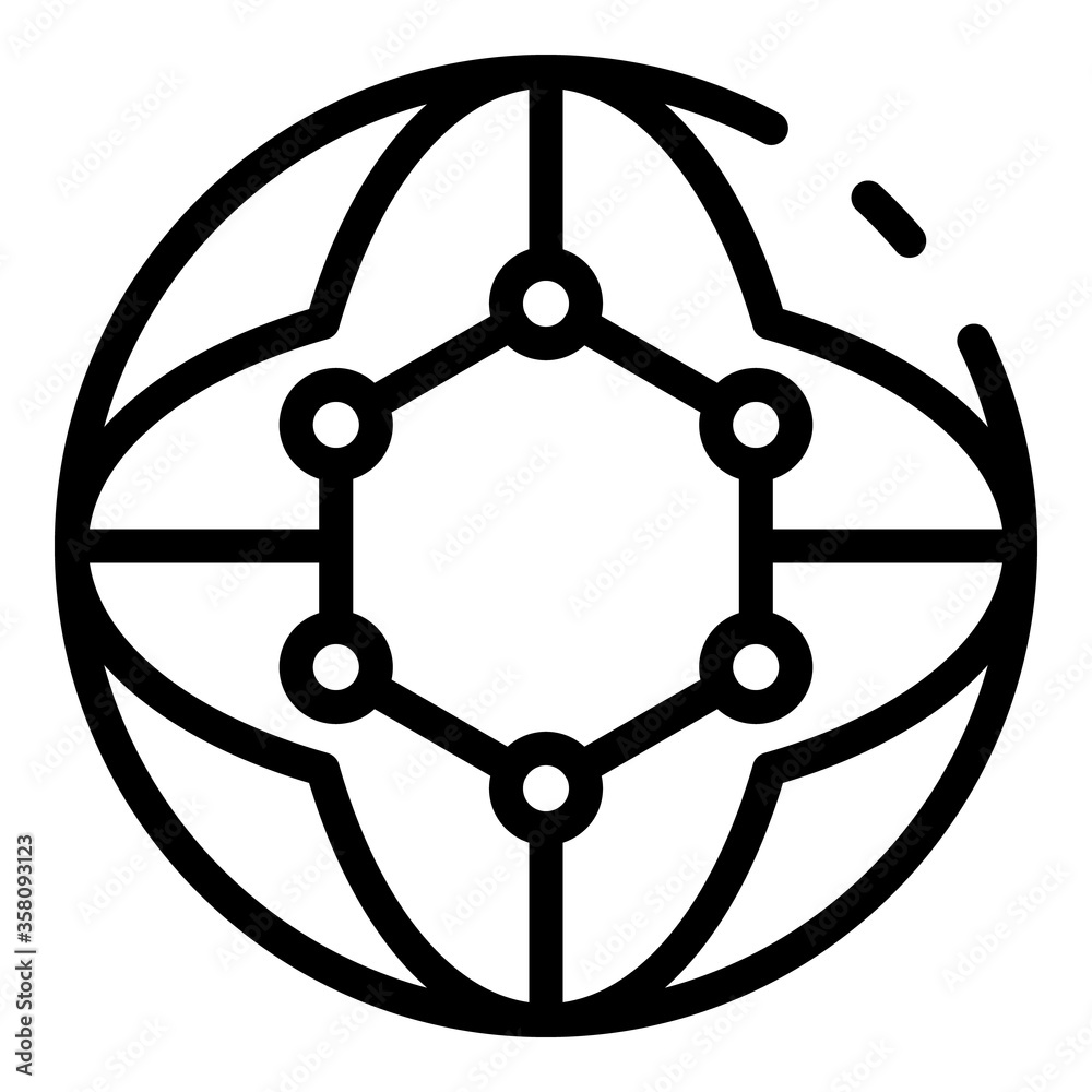 Future world icon. Outline future world vector icon for web design isolated on white background Future world icon. Outline future world vector icon for web design isolated on white background
