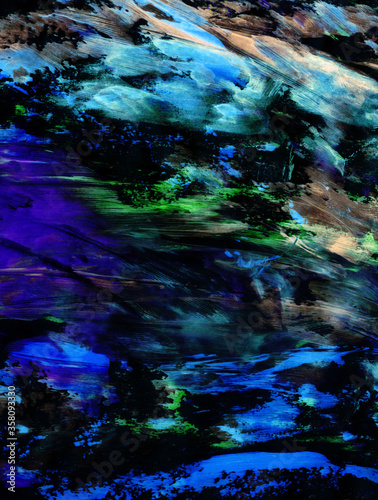 Colorful abstract background with patches of paint. Watercolor painting, splashes, drops of paint, paint smears. Design for backgrounds, wallpapers, covers and packaging, wrapping paper.