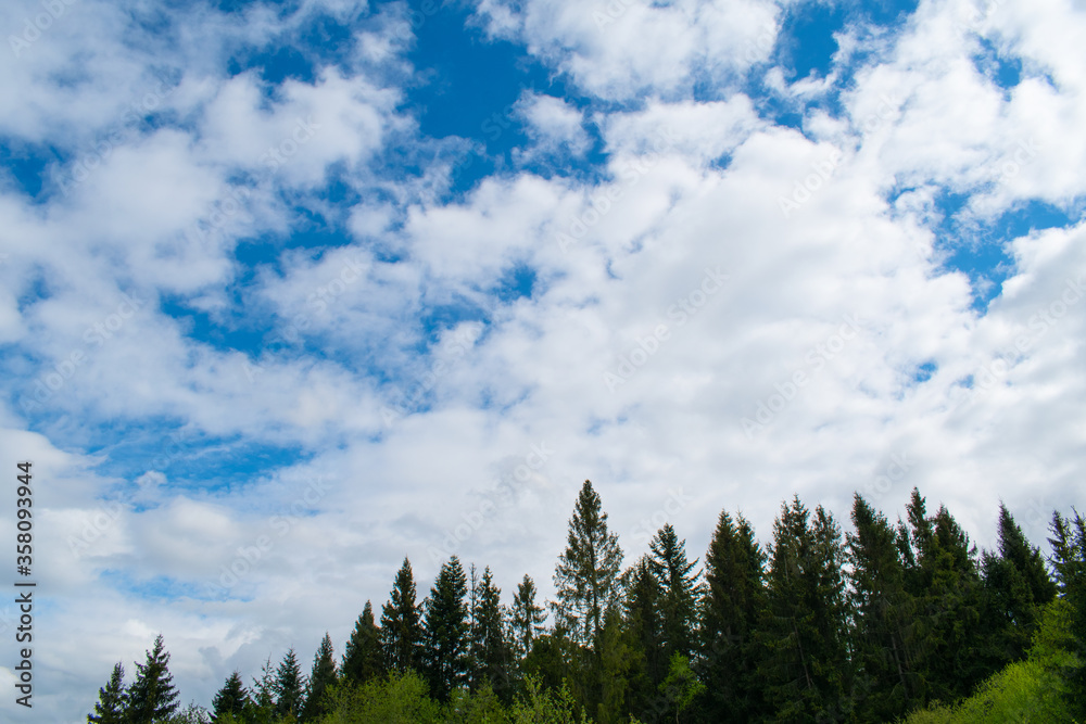 Cloudy sky after the rain. Natural seasonal, weather, climate, countryside beauty concept and background scene. Ecology Cloudy sky after the rain. Natural seasonal, weather, climate, countryside beauty concept and background scene. Ecology