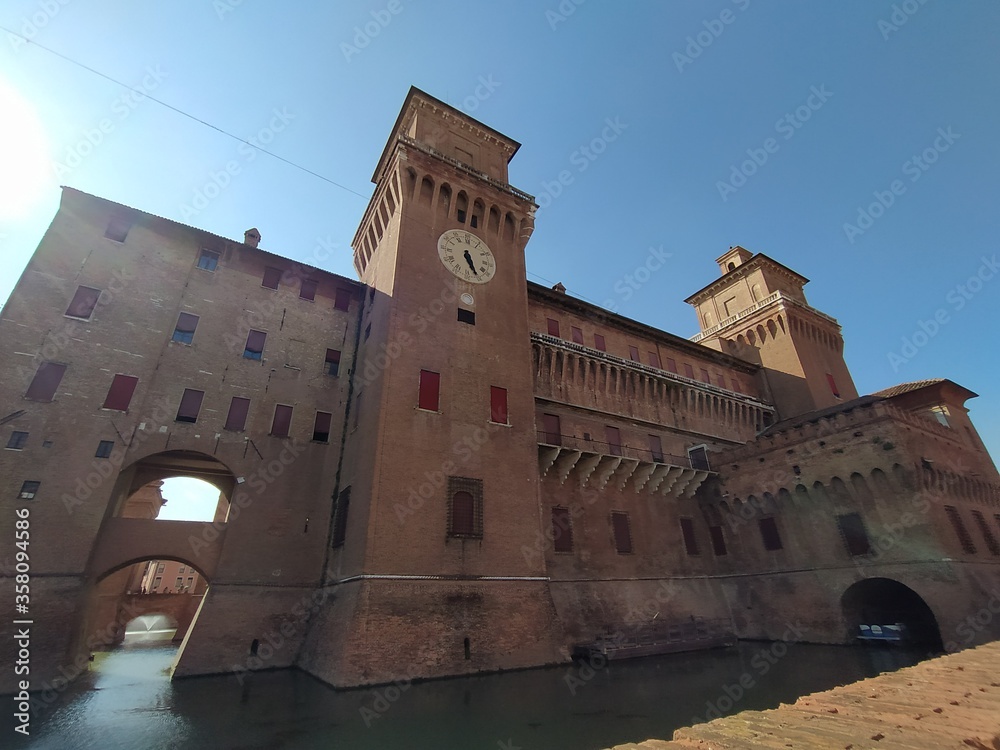 Este Castle in Ferrara town in Italy