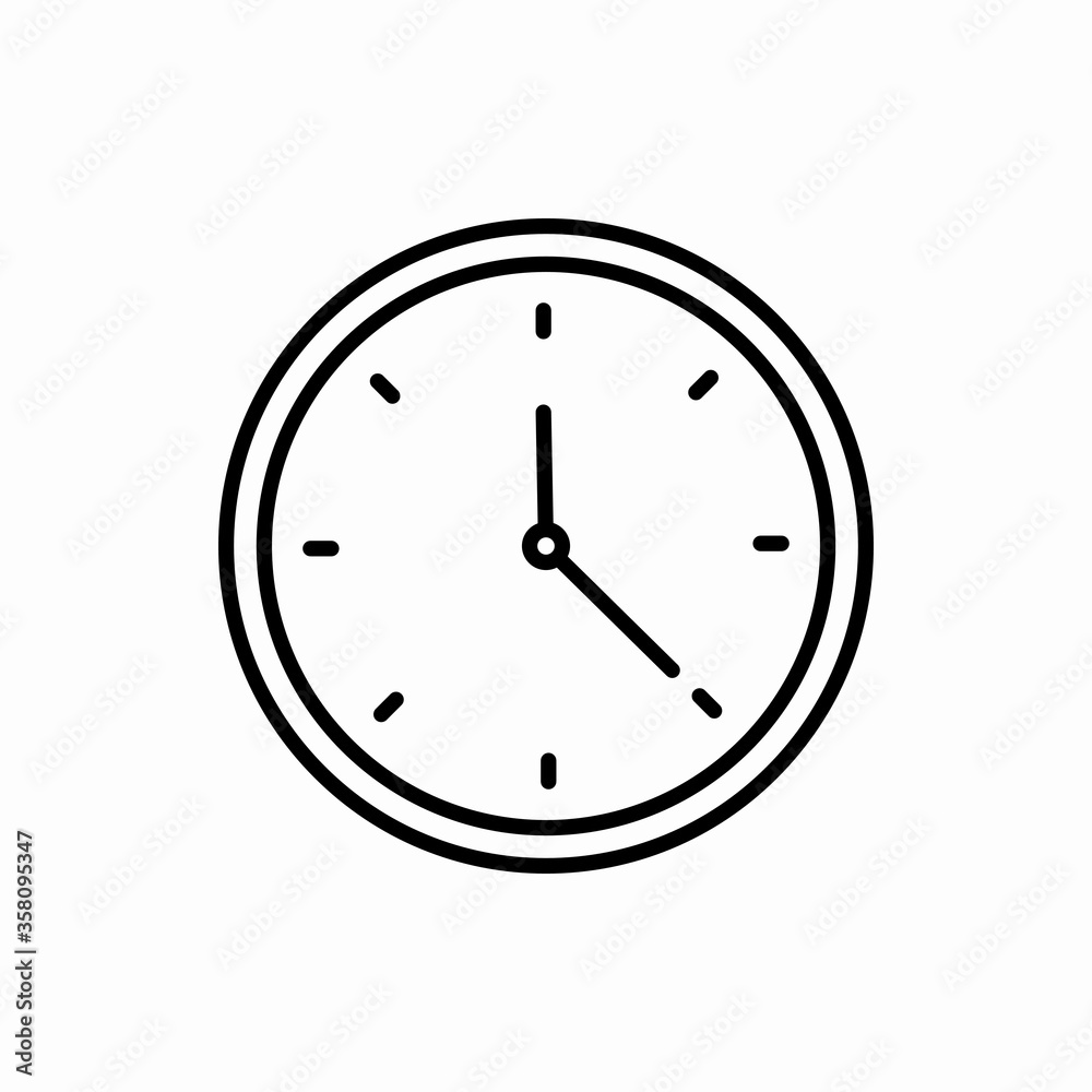 Outline clock icon.Clock vector illustration. Symbol for web and mobile Outline clock icon.Clock vector illustration. Symbol for web and mobile