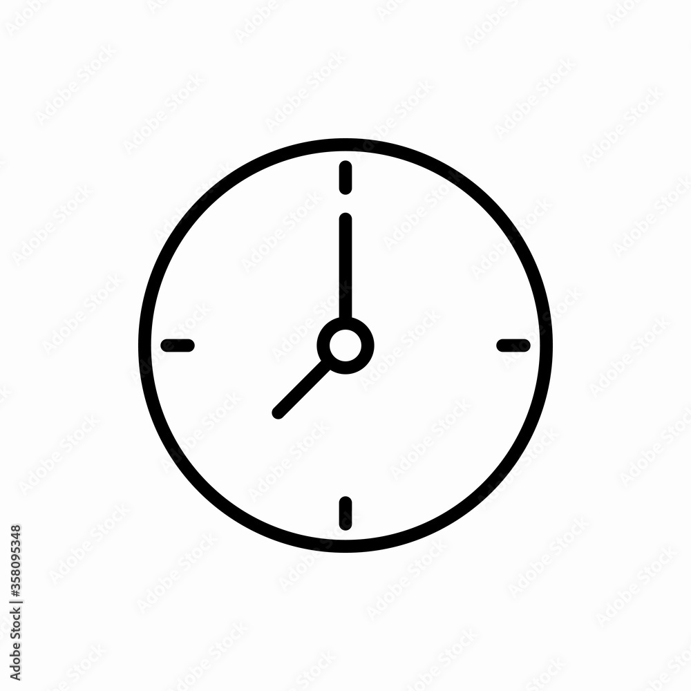 Outline clock icon.Clock vector illustration. Symbol for web and mobile Outline clock icon.Clock vector illustration. Symbol for web and mobile