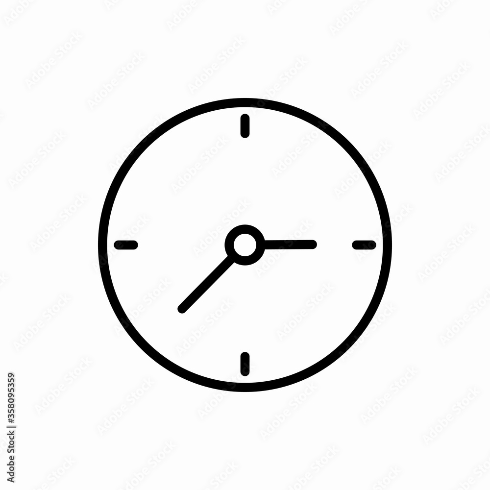 Outline clock icon.Clock vector illustration. Symbol for web and mobile Outline clock icon.Clock vector illustration. Symbol for web and mobile