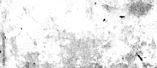 grunge metal and dust scratch black and white texture background panorama