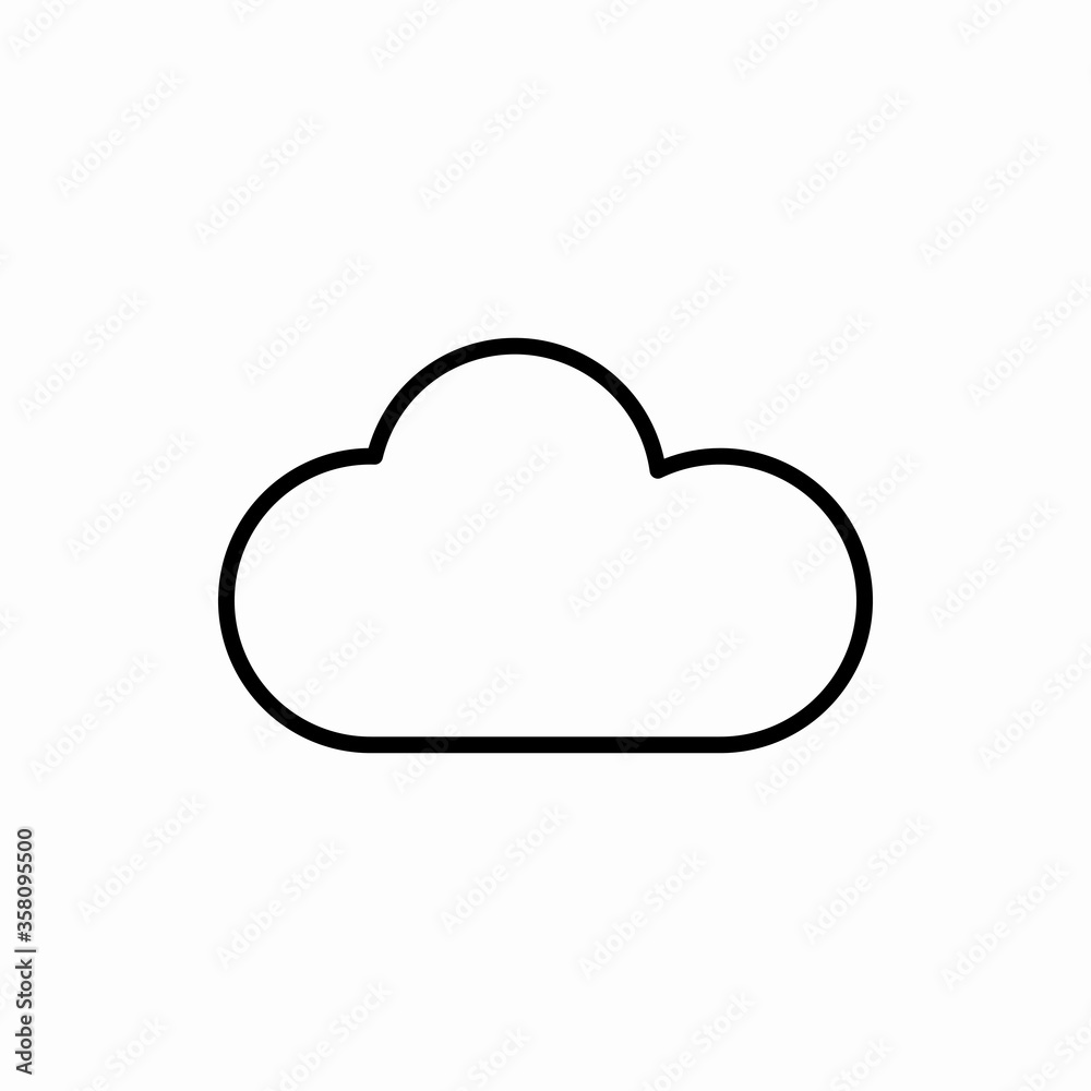 Outline cloud icon.Cloud vector illustration. Symbol for web and mobile Outline cloud icon.Cloud vector illustration. Symbol for web and mobile