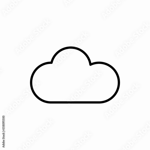 Outline cloud icon.Cloud vector illustration. Symbol for web and mobile