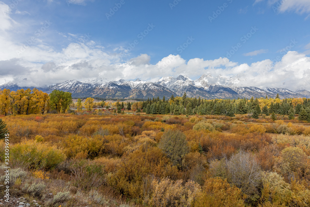 Scenic Landscape in Grand teton National Park Wyoming in Autumn Scenic Landscape in Grand teton National Park Wyoming in Autumn