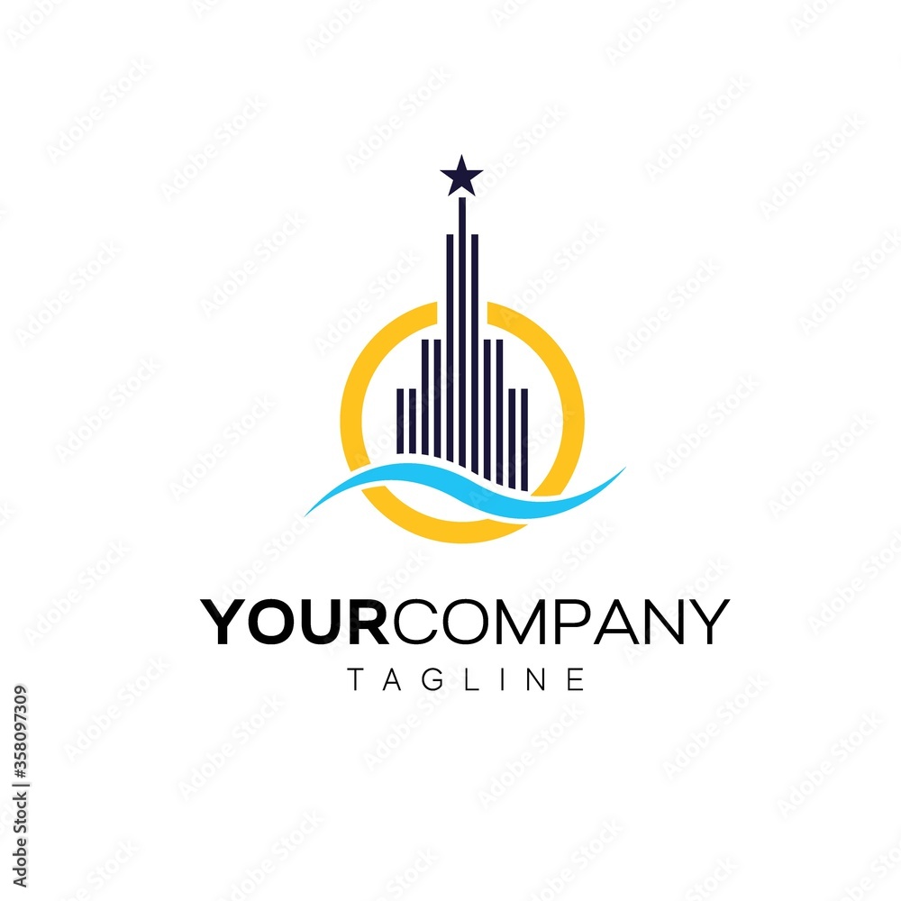 Modern and elegant real estate company logo#1