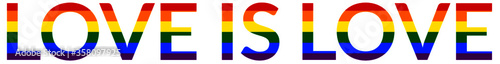Love is love lettering, rainbow graphic banner, lgbt  transgender support