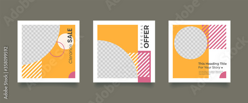 Unique Editable modern Social Media banner Template.Promotional web banner for social media. Elegant sale and discount promo. Fashion and lifestyle blog templates, web banners
