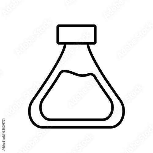 chemical flask icon, line style © Jeronimo Ramos