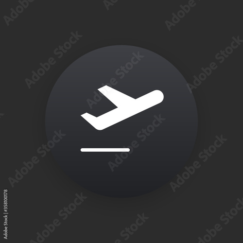 Departure -  Matte Black Web Button