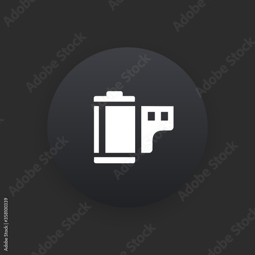 Film Roll -  Matte Black Web Button