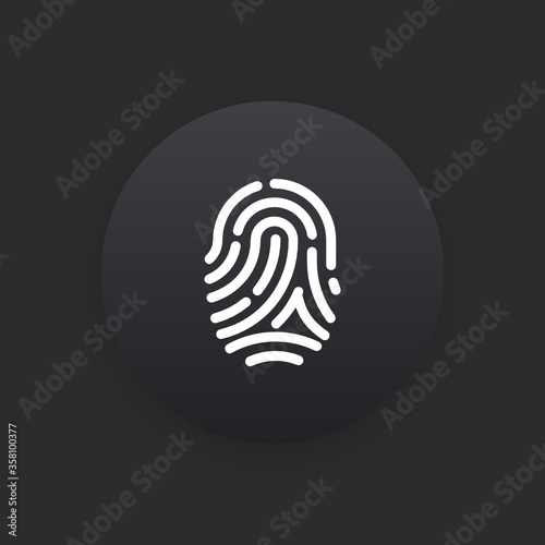 Fingerprint -  Matte Black Web Button