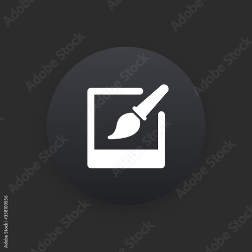 Edit Photo -  Matte Black Web Button