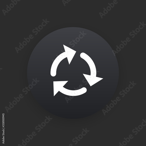 Recycling -  Matte Black Web Button