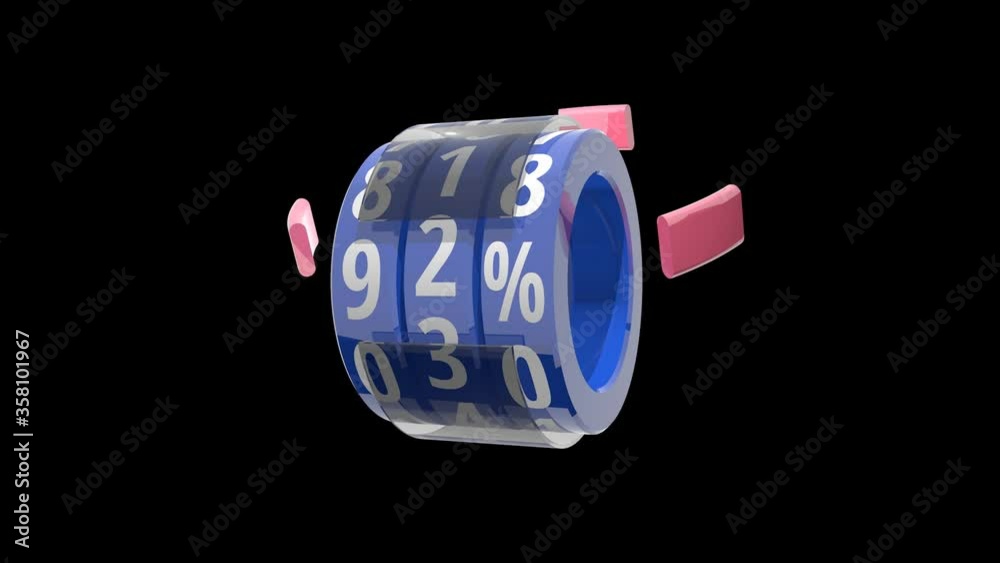 Percent Counter Loading Percent counter from 0 To 100 data processing | 3D Loading bar ...