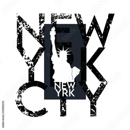 New York City slogan graphic vector print lettering for t shirt print design