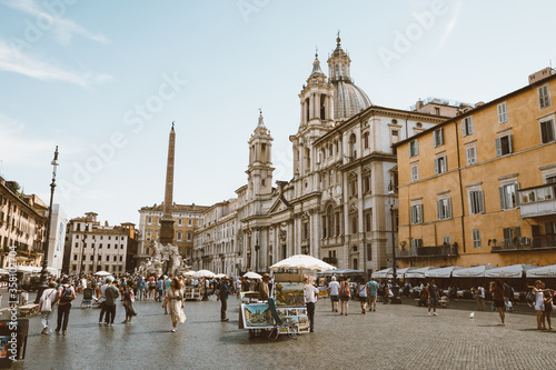 Panoramic view of Piazza Navona is a square in Rome